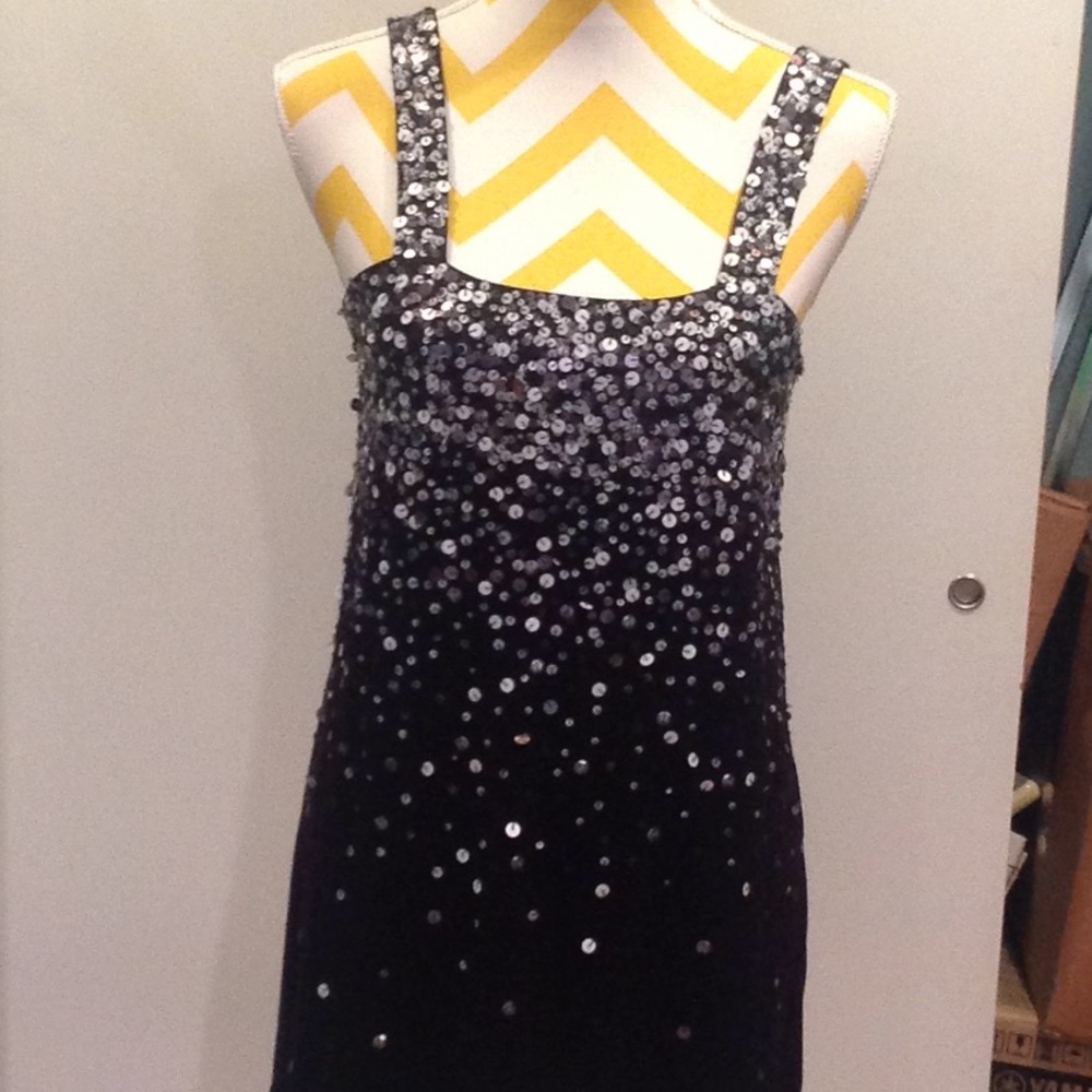INC Black sequined top